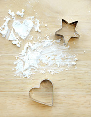 Flour with star and heart shape