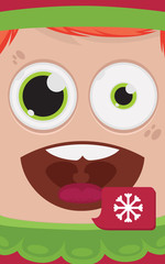 Christmas elf vector illustration
