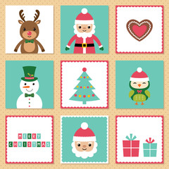Obraz na płótnie Canvas Christmas cards set