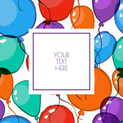 Vector illustration of watercolor balloons.