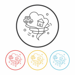 Tornado line icon