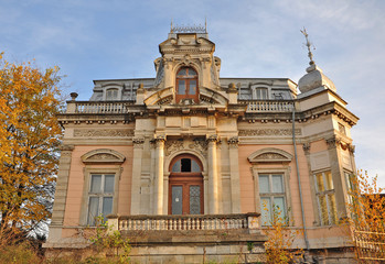 Fototapeta na wymiar Building neoclassical style late 19th century, Bulgaria Ruse