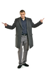 attractive man pointing 