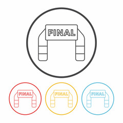 Finish-line line icon