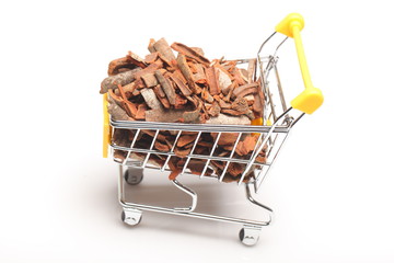 cinnamon  in shopping  cart