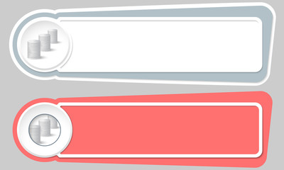 Obraz premium Abstract buttons for your text and coin