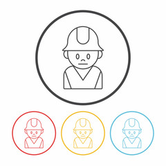 Worker line icon