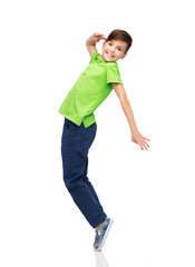 smiling boy having fun or dancing © Syda Productions