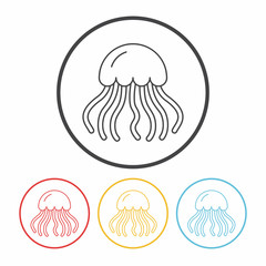 jellyfish line icon