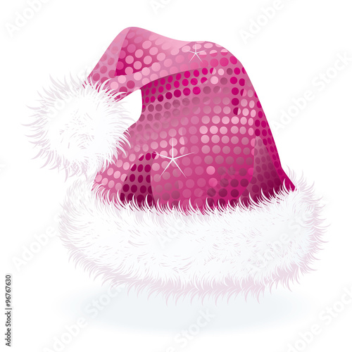 quot pink sequin santa hat with fur trim isolated quot stock quot pink sequin santa hat with fur trim isolated quot stock