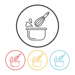 kitchenware beater line icon