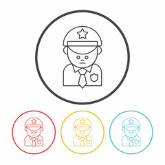 policeman line icon