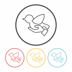 Donation line icon