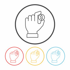 Fototapeta premium Donation line icon