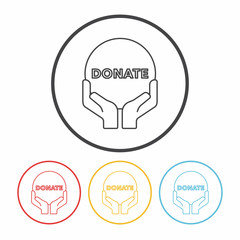 Donation line icon