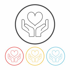 Donation line icon