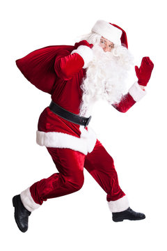 Santa Claus jumping