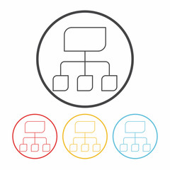 Information chart line icon