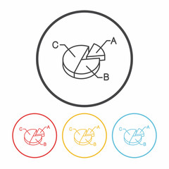 Information chart line icon