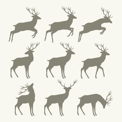 christmas reindeer silhouettes