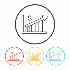 Information chart line icon