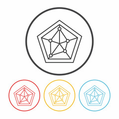 Information chart line icon