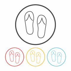 Flip-flops line icon
