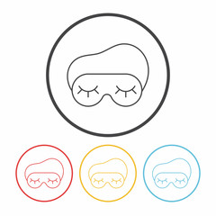 eye mask line icon
