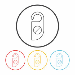 Not disturb line icon