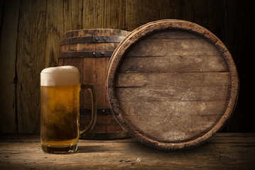 wooden barrel for beer, wine and whiskey