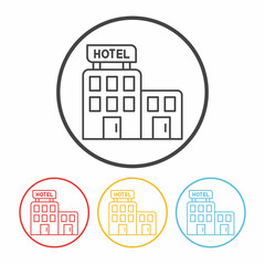 hotel line icon