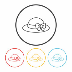 Sun hat line icon