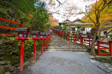 Fototapeta na wymiar Kibune, Kyoto during fall