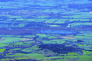 vista aerea de campos de cultivo girona