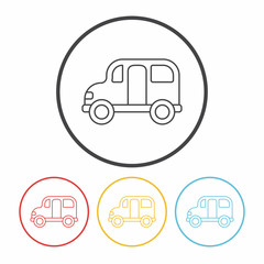 school bus line icon