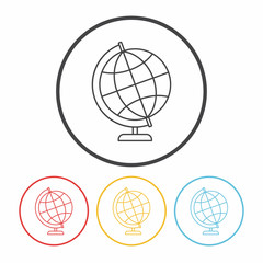 Fototapeta premium Globe line icon