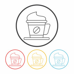 hot coffee line icon