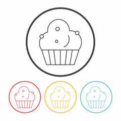 cupcake line icon