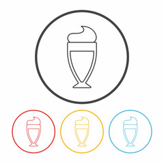 ice coffee line icon