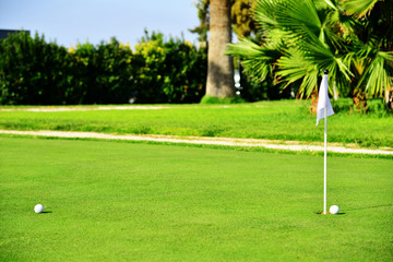 Obraz premium Kids golf course lessons