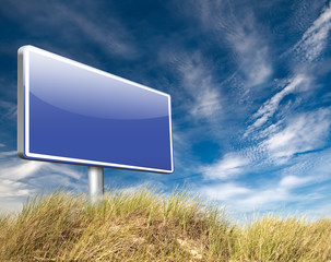 blank road sign billboard