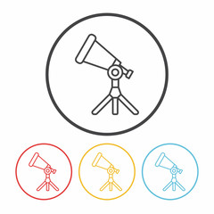 telescope line icon