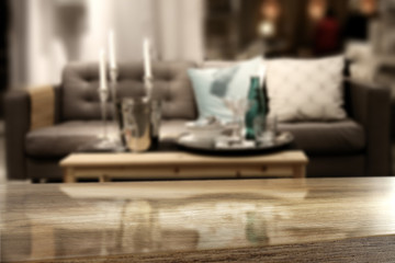 sofa interior and desk top 