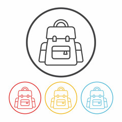 backpack line icon