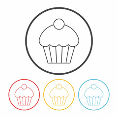 cupcake line icon