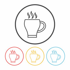 hot coffee line icon