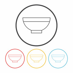 bowl line icon