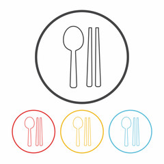 tableware line icon