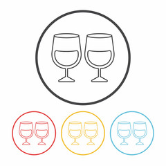 Glass cup line icon