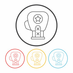boxing gloves line icon